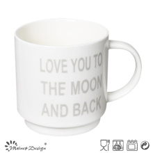 White Color with English Words Stable Coffee Mug